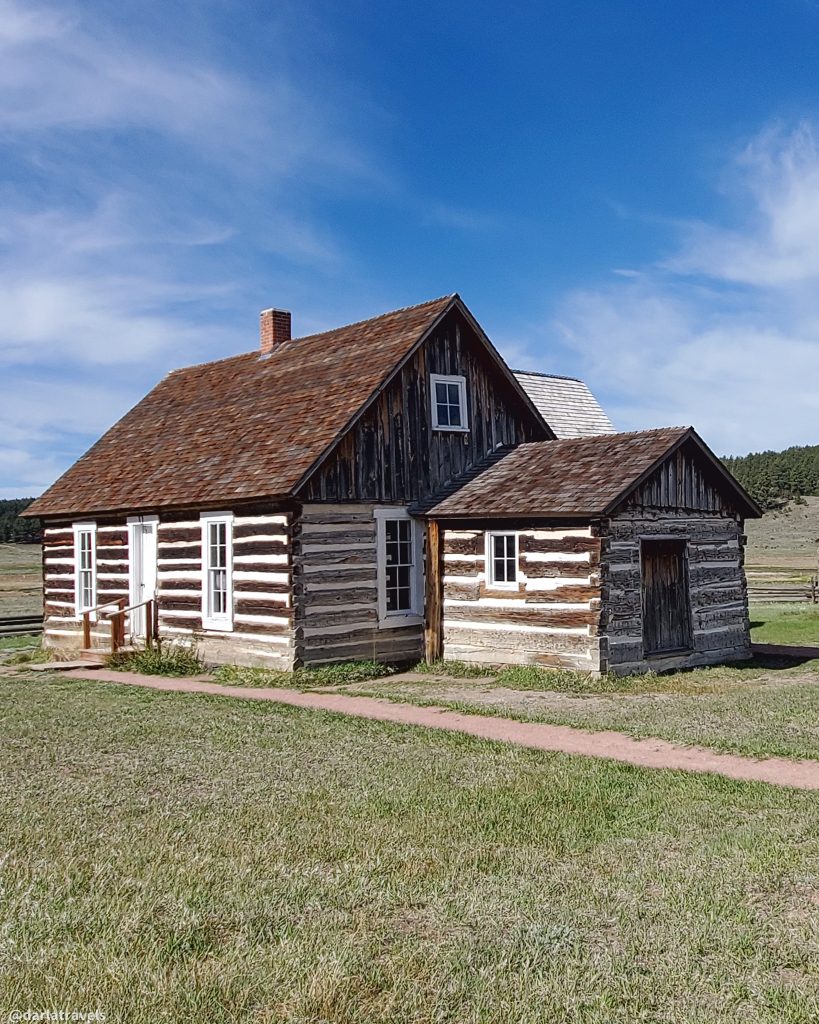 Hornbeck Homestead House; historic log cabin buildings