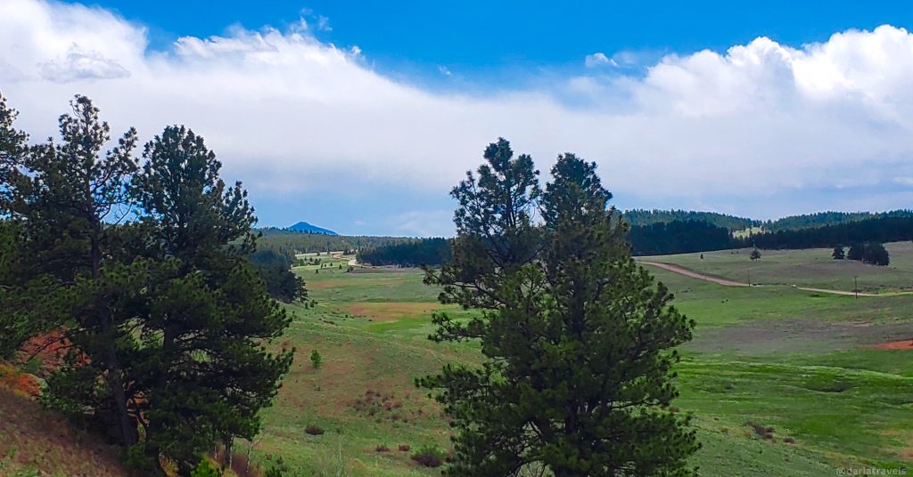 View from the Geologic Overlook Trail in Florissant Fossil Beds National Monument. Mt. Pigsah in the distance.